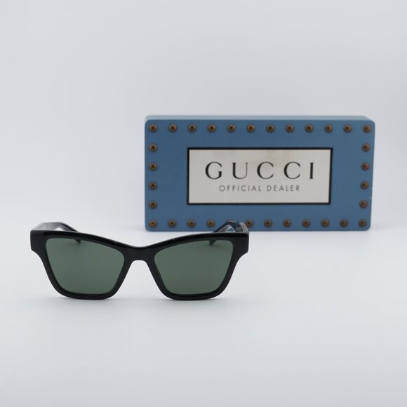 Gucci GG1982S 001 Cat Eye Sunglasses - Black\\Grey main image 9